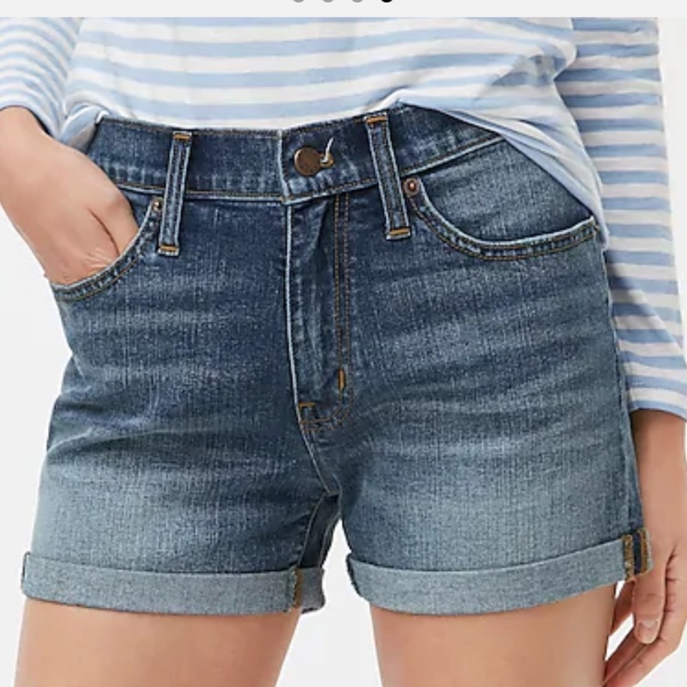J Crew Classic Denim Cuffed Shorts